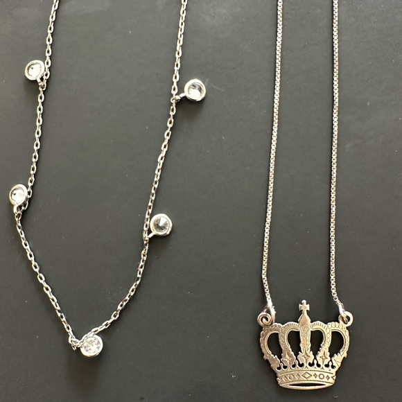 5 cute necklaces , silver 925 and gold plated. - Picture 2 of 4